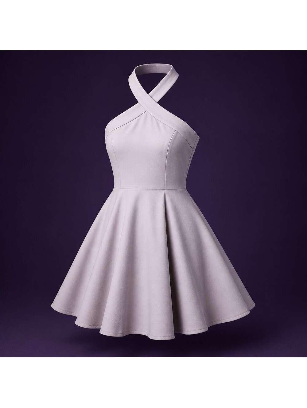 Lulus Lavender Pastel CrissCross Halter Skater Dress Coquette Small 4085